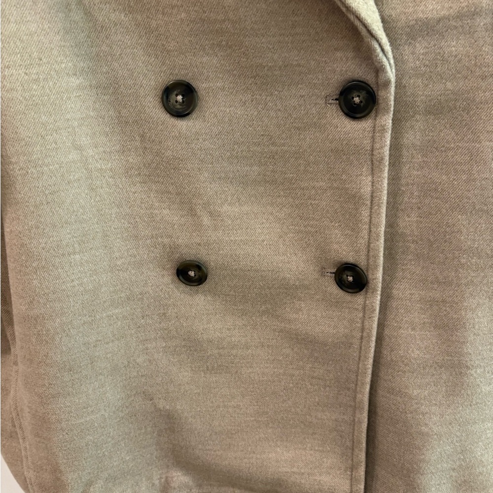 Free People Hannah Double Breasted Blazer Peacoat Jacket Green Large - Picture 8 of 13